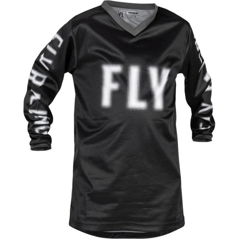Maillot enfant FLY RACING 2023 F-16 Noir Blanc Maillot enfant FLY RACING 2023 F-16 Noir Blanc