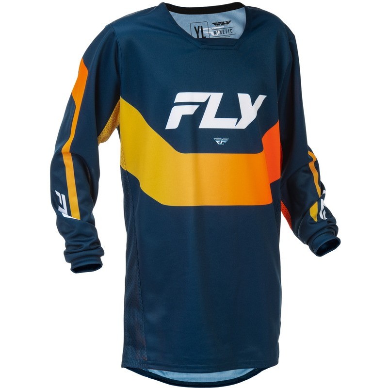 Maillot enfant FLY RACING 2026 Kinetic Navy Orange Maillot enfant FLY RACING 2026 Kinetic Navy Orange