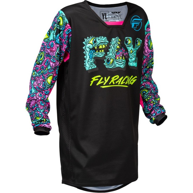 Maillot enfant FLY RACING 2026 Kinetic Mutant Noir Multi Maillot enfant FLY RACING 2026 Kinetic Mutant Noir Multi