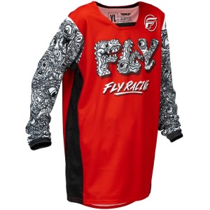 Maillot enfant FLY RACING 2026 Kinetic Mutant Noir Rouge