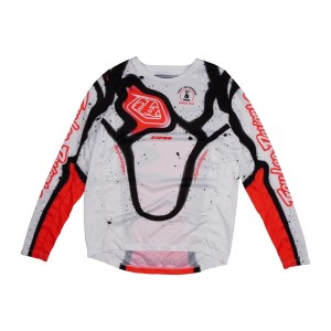Maillot enfant TROY LEE DESIGNS GP Pro Membrane Blanc Infra Rouge