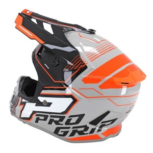 Casque Cross PROGRIP 3080 Adventure Gris Noir Orange