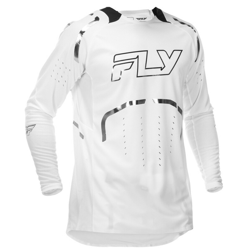 Maillot FLY RACING 2026 Evolution DST Flash LE Blanc Argent Maillot FLY RACING 2026 Evolution DST Flash LE Blanc Argent