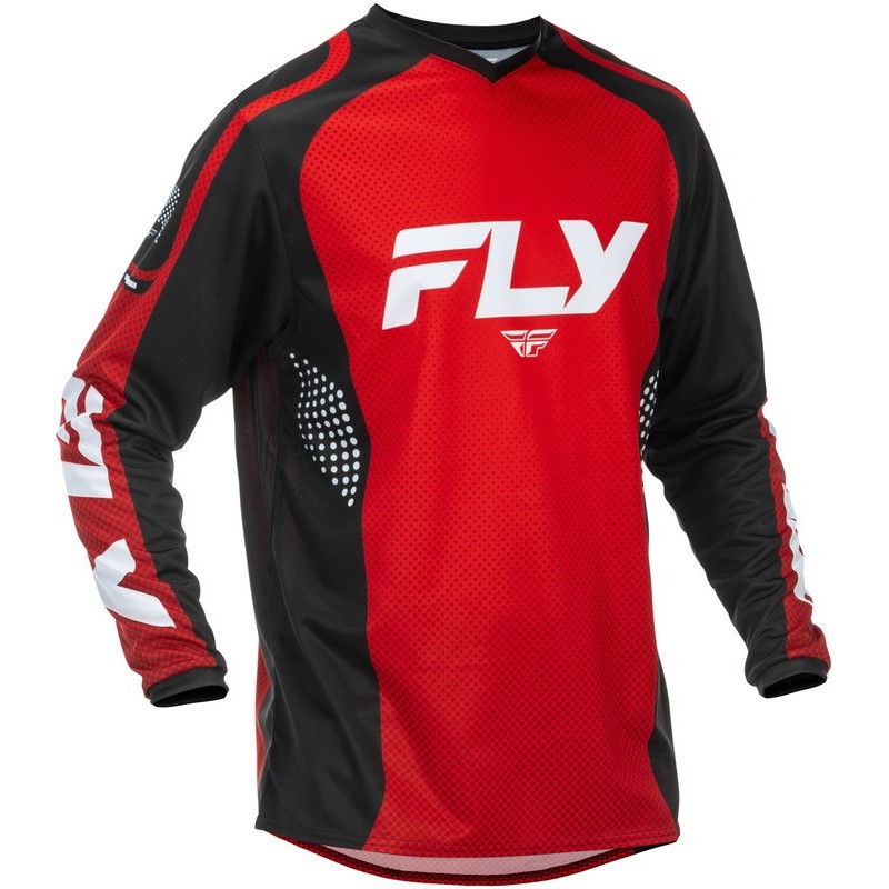 Maillot FLY RACING 2026 F-16 Rouge Noir Blanc Maillot FLY RACING 2026 F-16 Rouge Noir Blanc
