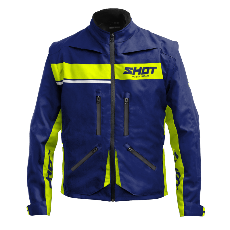 Veste Enduro SHOT  2026 Contact Assault 2.0 Bleu Jaune Fluo