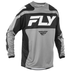Maillot FLY RACING 2025 F-16 Gris Noir Blanc