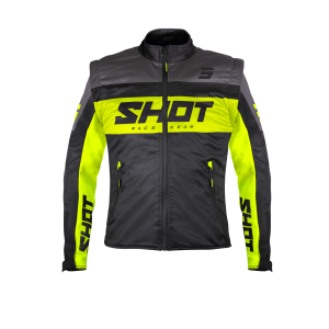 Veste SHOT 2026 Enduro Softshell Lite Noir Jaune Fluo