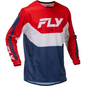 Maillot FLY RACING 2026 Kinetic Rouge Blanc Bleu