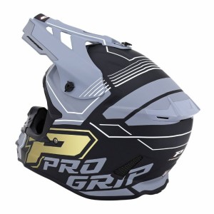 Casque Cross PROGRIP 3080 Adventure Noir Gris Or