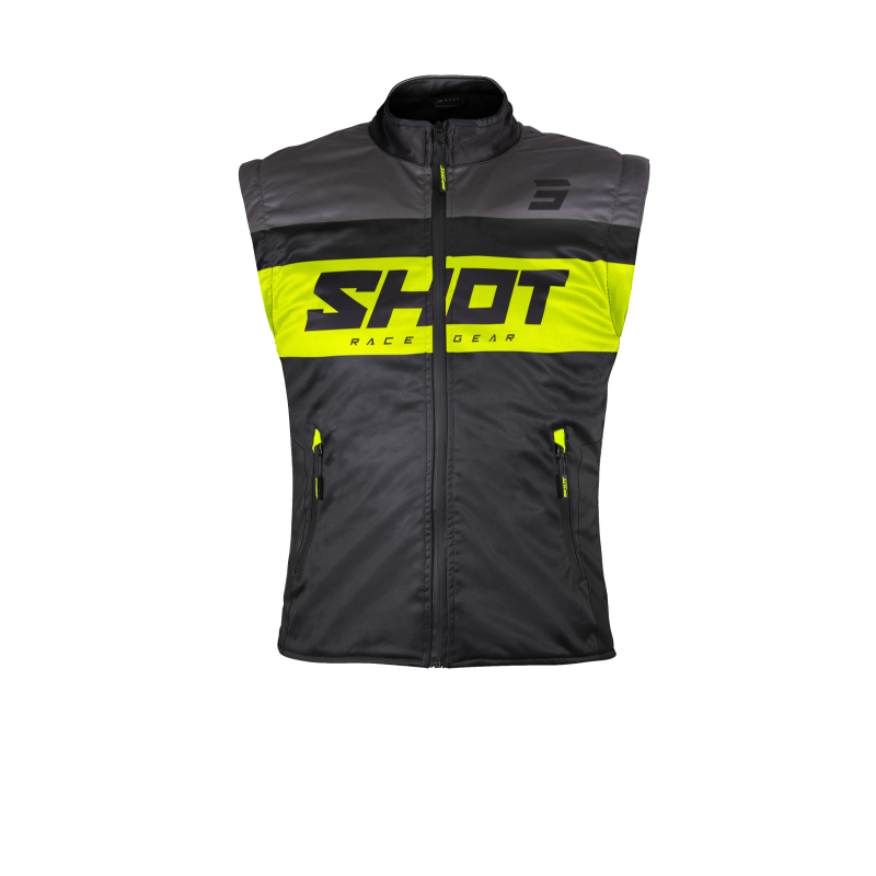 Veste Enduro SHOT 2026 Bodywarmer Lite Noir Jaune Fluo