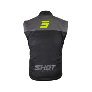 Veste Enduro SHOT 2026 Bodywarmer Lite Noir Jaune Fluo