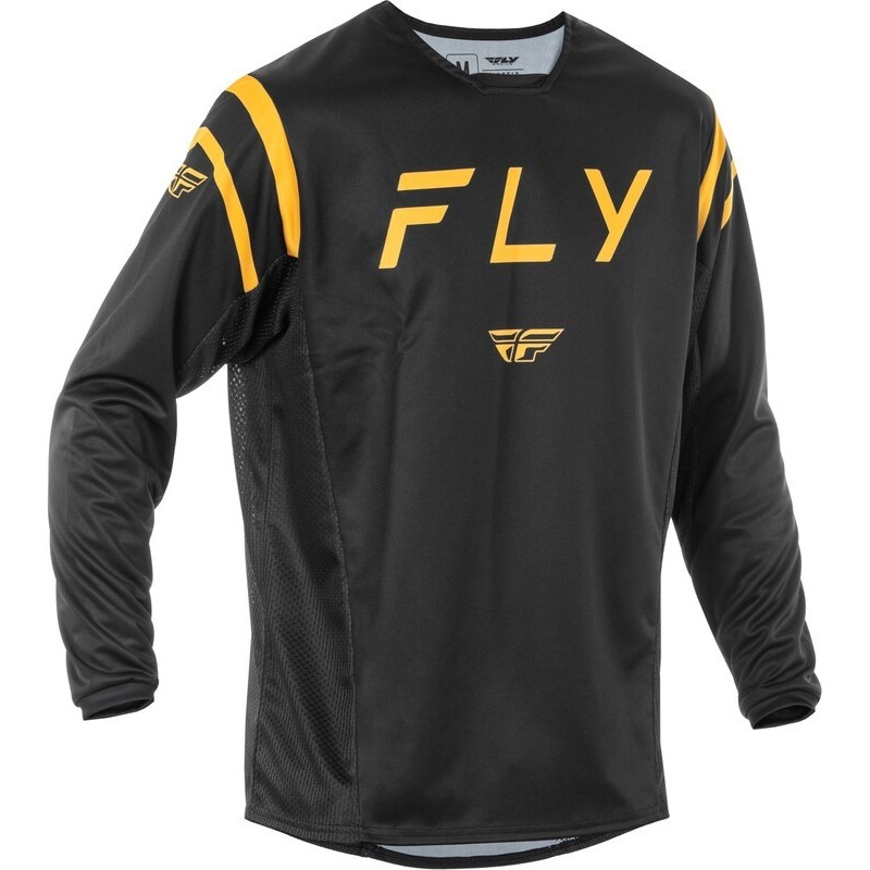 Maillot FLY RACING 2025 Kinetic Center Noir Or Maillot FLY RACING 2025 Kinetic Center Noir Or