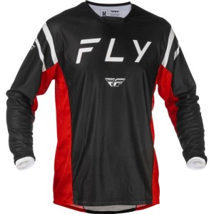 Maillot FLY RACING 2025 Kinetic Mesh Noir Rouge
