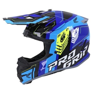 Casque Cross PROGRIP 3080 Spirit Bleu Noir