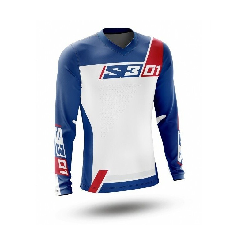 Maillot S3 Collection 01 Patriot Rouge Bleu Maillot S3 Collection 01 Patriot Rouge Bleu