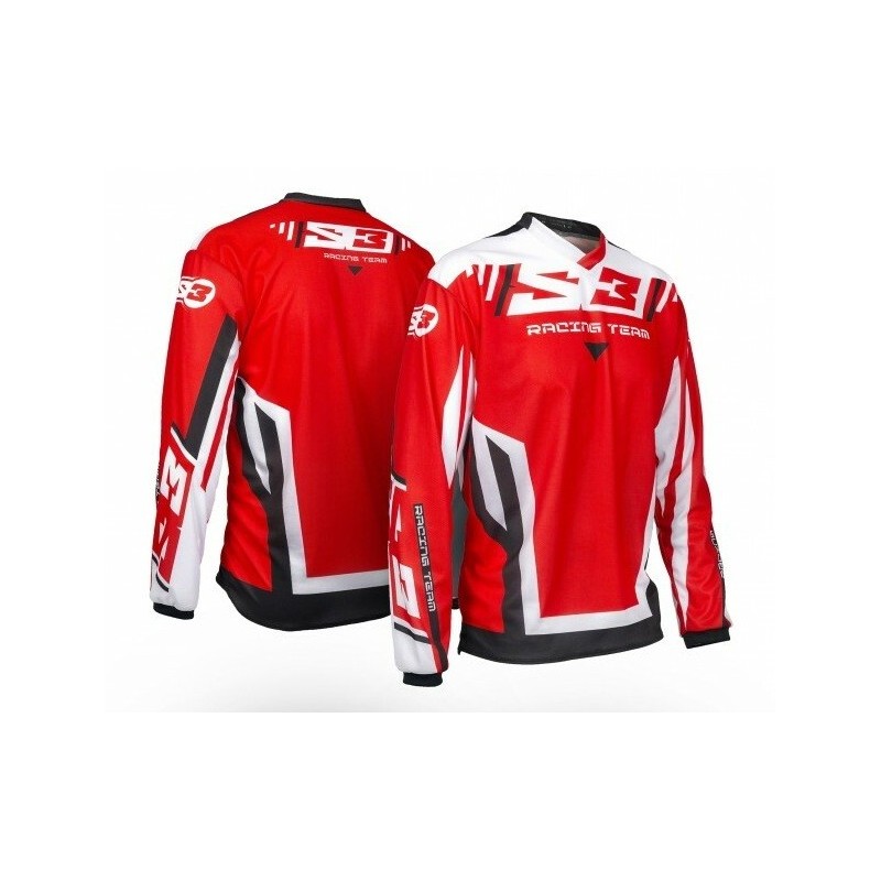 Maillot enfant S3 Racing Team Rouge Noir Maillot enfant S3 Racing Team Rouge Noir