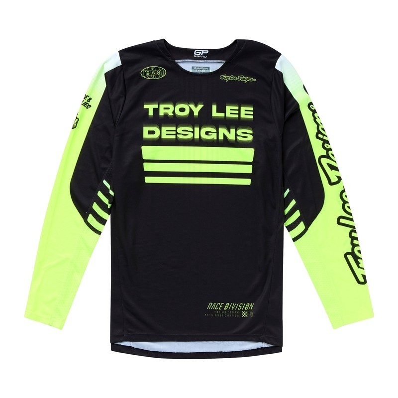 Maillot TROY LEE DESIGNS GP Pro Segment Noir Jaune