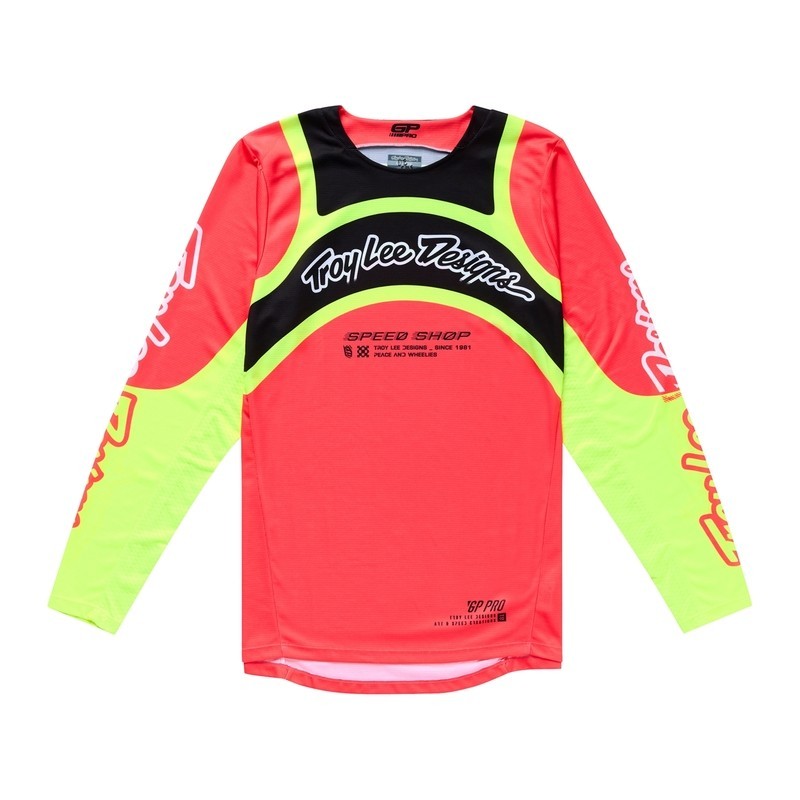 Maillot TROY LEE DESIGNS GP Pro Swerve Infra Rouge Jaune Maillot TROY LEE DESIGNS GP Pro Swerve Infra Rouge Jaune