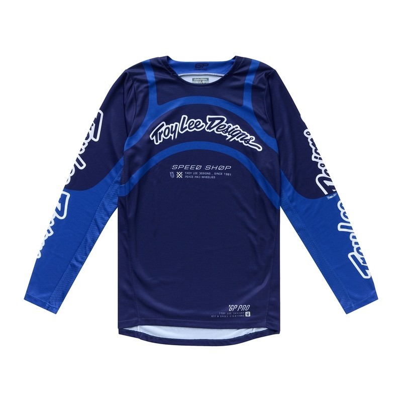 Maillot TROY LEE DESIGNS GP Pro Swerve Navy Bleu Maillot TROY LEE DESIGNS GP Pro Swerve Navy Bleu