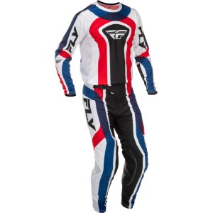 Pantalon FLY RACING Lite Glory Special Edition Rouge Blanc Bleu