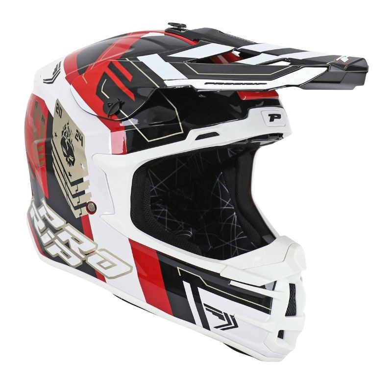 Casque Cross PROGRIP 3080 Spirit Rouge Noir