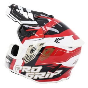 Casque Cross PROGRIP 3080 Spirit Rouge Noir