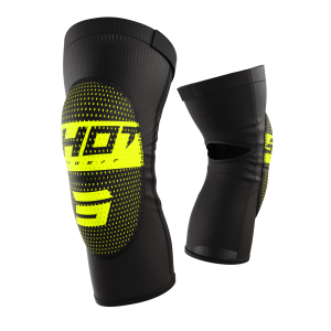 Genouillères SHOT 2026 Airlight Noir Jaune Fluo