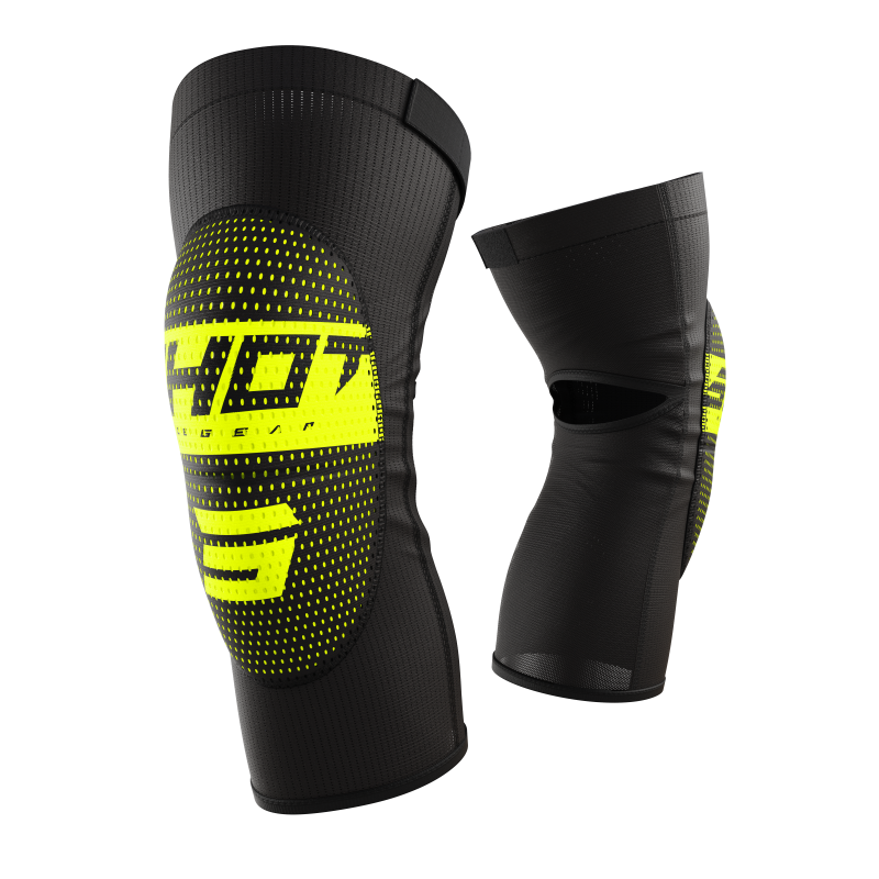 Genouillères SHOT 2026 Airlight Noir Jaune Fluo