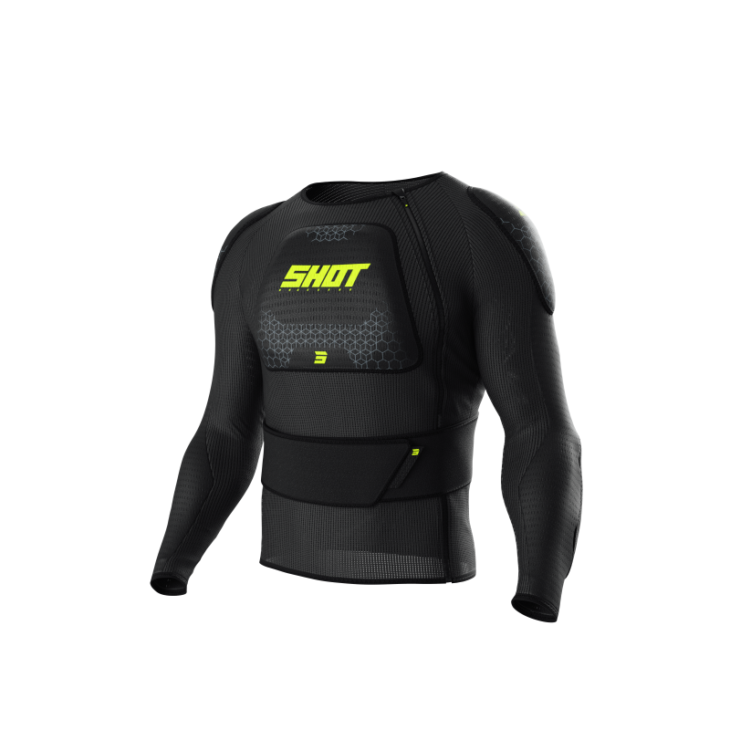 Gilet de protection SHOT 2026 Airlight Noir Jaune Fluo