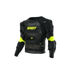 Gilet de protection SHOT Optimal 2.0 2026 Noir Jaune Fluo