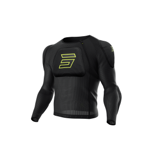 Gilet de protection SHOT 2026 Prime Noir Jaune Fluo