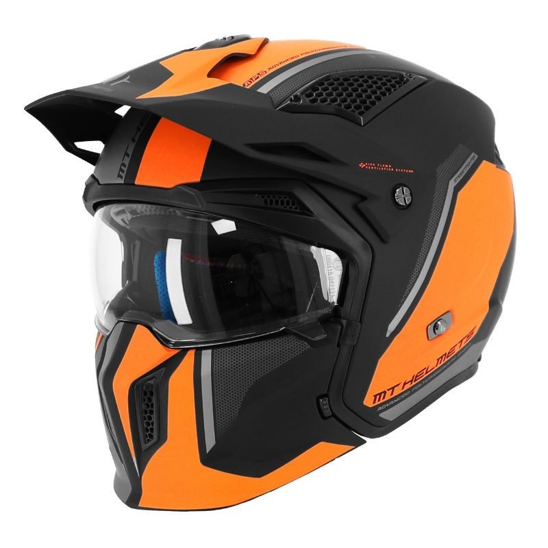 Casque MT STREETFIGHTER SV S TOTEM C3 Noir Orange Mat