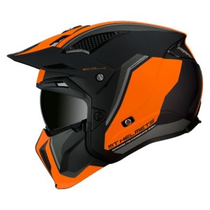 Casque MT STREETFIGHTER SV S TOTEM C3 Noir Orange Mat