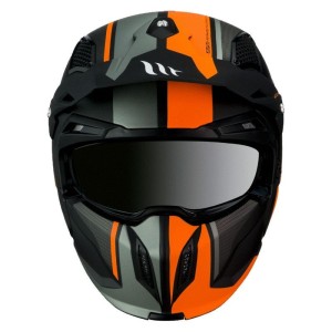 Casque MT STREETFIGHTER SV S TOTEM C3 Noir Orange Mat