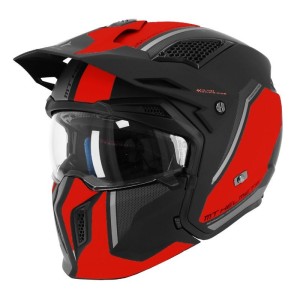 Casque MT STREETFIGHTER SV S TOTEM C3 Noir Rouge Mat