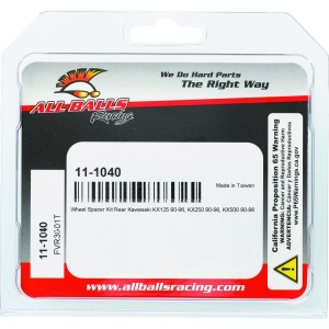 Kit entretoise de roue arrière ALL BALLS 125-250 KX 1990-2002 500 KX 1990-2004