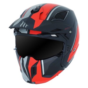 Casque MT STREETFIGHTER SV Twin Noir Rouge Mat