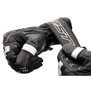 Gants cuir RST Pilot CE Noir Blanc