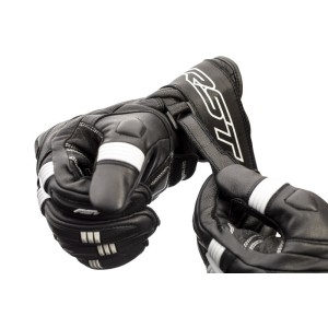 Gants cuir RST Pilot CE Noir Blanc