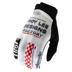 Gants TROY LEE DESIGNS GP Pro Factory Blanc