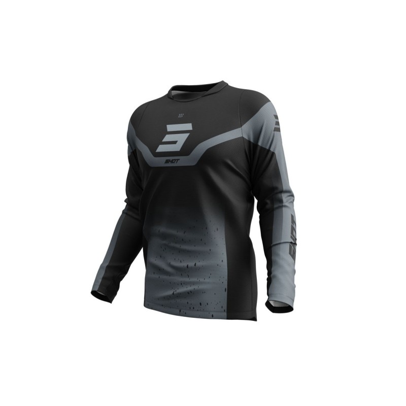 Maillot SHOT 2025 Devo Blast Noir Gris Maillot SHOT 2025 Devo Blast Noir Gris