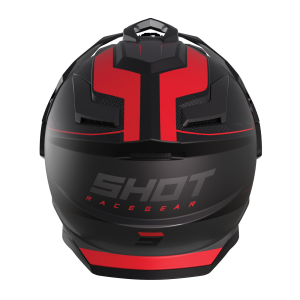 Casque SHOT 2026 Trek Max Vision Rally Noir Rouge Mat