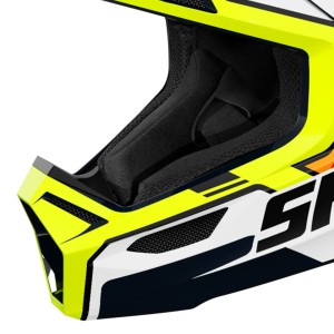 Casque SHOT 2026 Furious Enfant Flash Bleu Jaune Fluo Brillant Casque SHOT 2026 Furious Enfant Flash Bleu Jaune Fluo Brillant