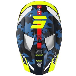 Casque SHOT 2026 Furious Enfant Flash Bleu Jaune Fluo Brillant Casque SHOT 2026 Furious Enfant Flash Bleu Jaune Fluo Brillant