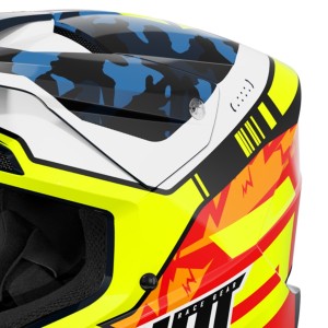 Casque SHOT 2026 Furious Enfant Flash Bleu Jaune Fluo Brillant Casque SHOT 2026 Furious Enfant Flash Bleu Jaune Fluo Brillant