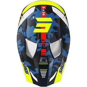 Casque SHOT 2026 Furious Flash Bleu Jaune Fluo Brillant Casque SHOT 2026 Furious Flash Bleu Jaune Fluo Brillant