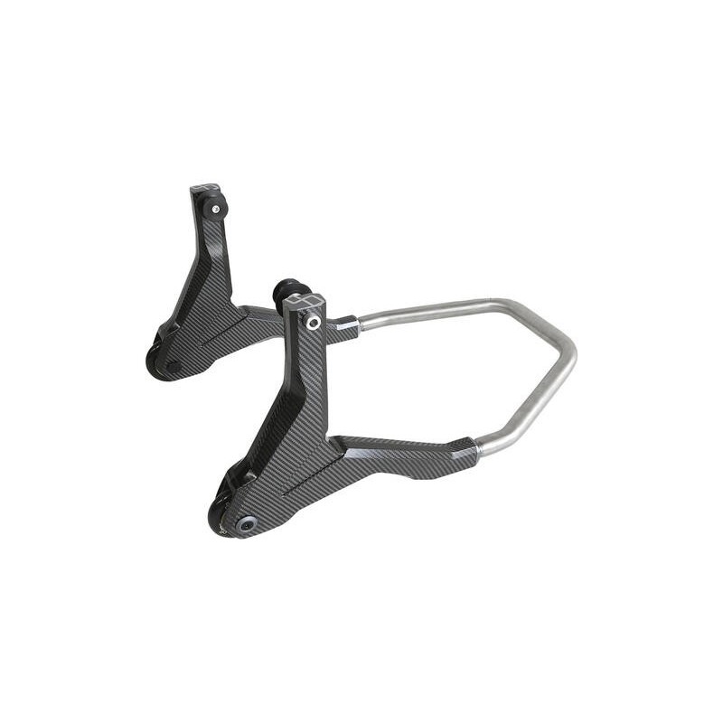 Béquille de stand arrière LIGHTECH support rouleaux - carbone