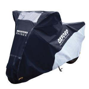 Housse de protection extérieur OXFORD Rainex noir/argent - moto / scooter - L