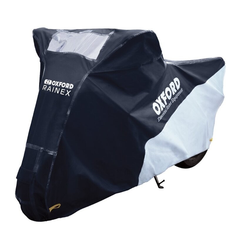 Housse de protection extérieur OXFORD Rainex noir/argent - moto / scooter - S