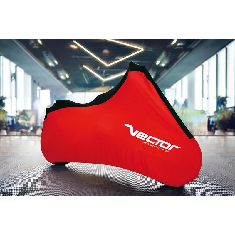 Housse de protection intérieure VECTOR Stretch pour moto/scooter - rouge - L